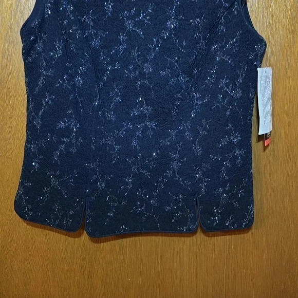 Jessica Howard Navy Formal Sleeveless Blouse Size 8 NWT - Picture 4 of 9
